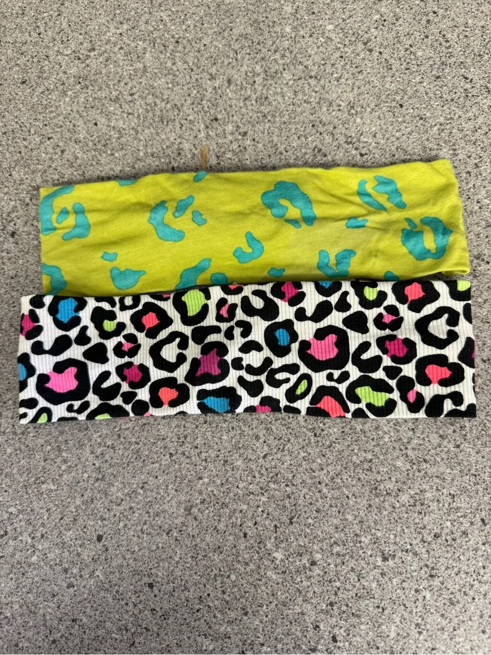 Neon Leopard Print Headbands - Lime & Multicolor Set